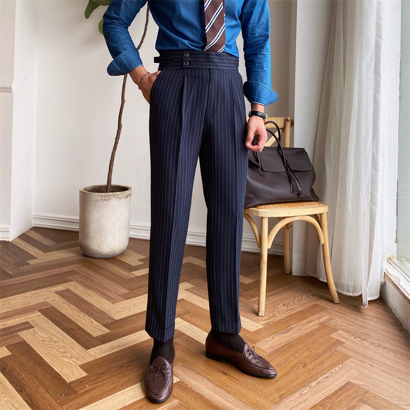 VICTOR PINSTRIPE TROUSERS