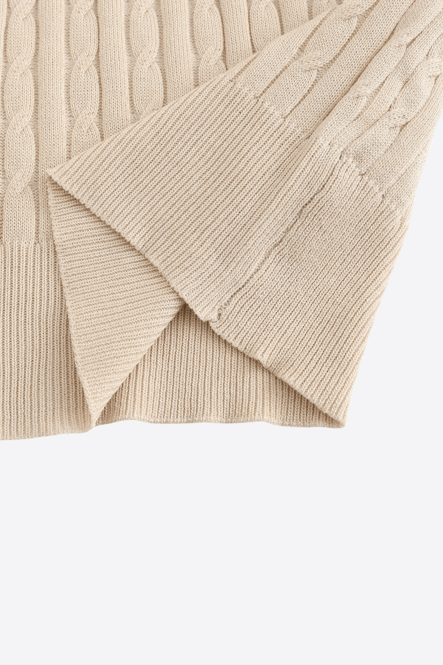 LEO CABLE KNIT SHORT-SLEEVE SHIRT