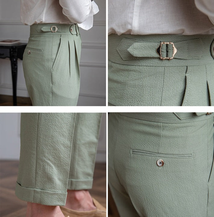 NICOLAS SEERSUCKER TROUSERS