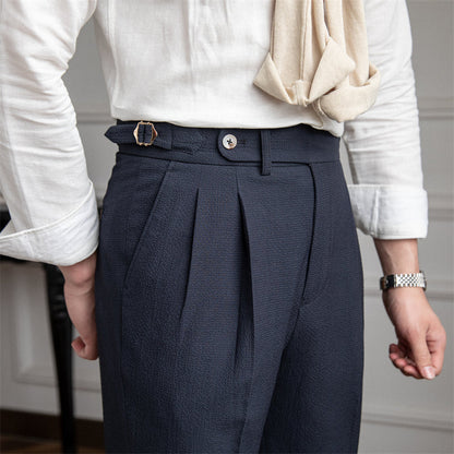 NICOLAS SEERSUCKER TROUSERS