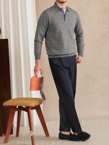 PIETRO ZIP-NECK KNIT SWEATER