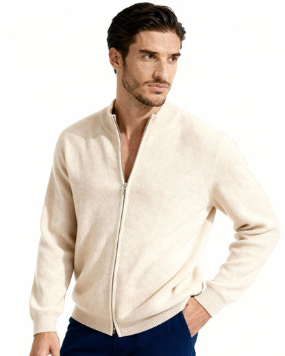 BENNETT MERINO FULL-ZIP SWEATER