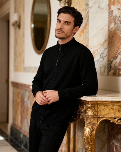 BENNETT MERINO FULL-ZIP SWEATER