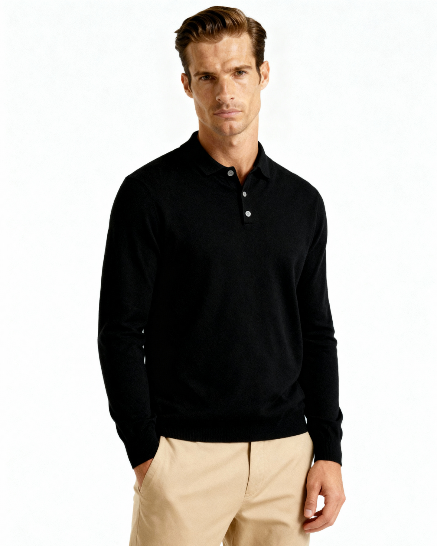 ROWAN MERINO HENLEY SWEATER