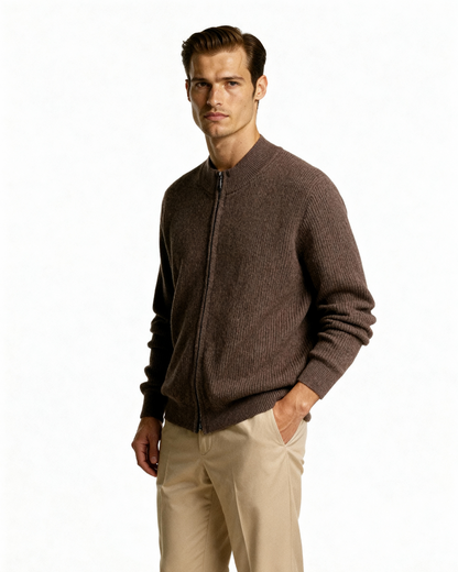 BENNETT MERINO FULL-ZIP SWEATER