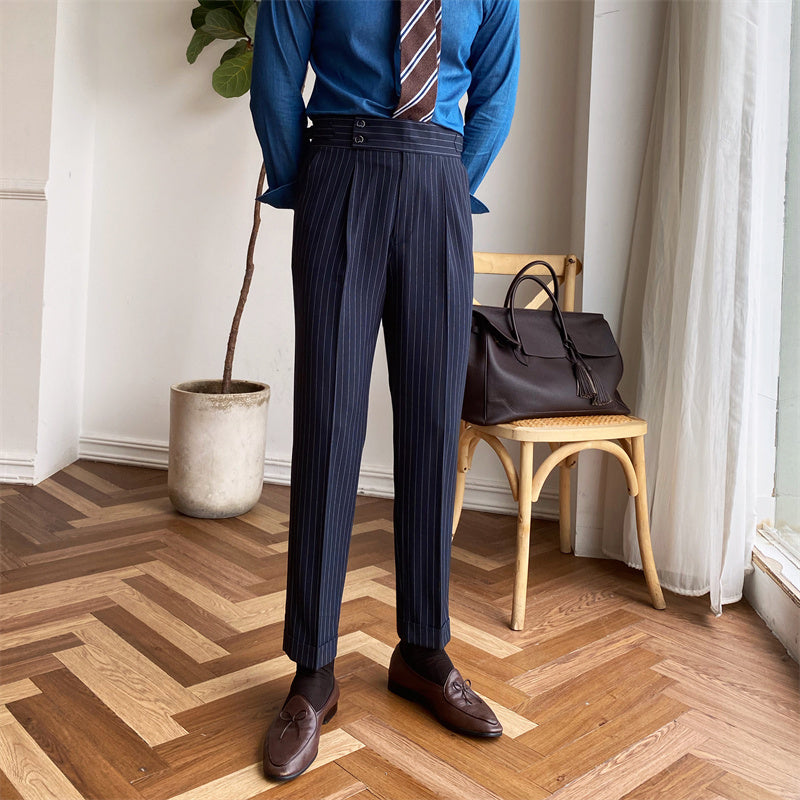 VICTOR PINSTRIPE TROUSERS