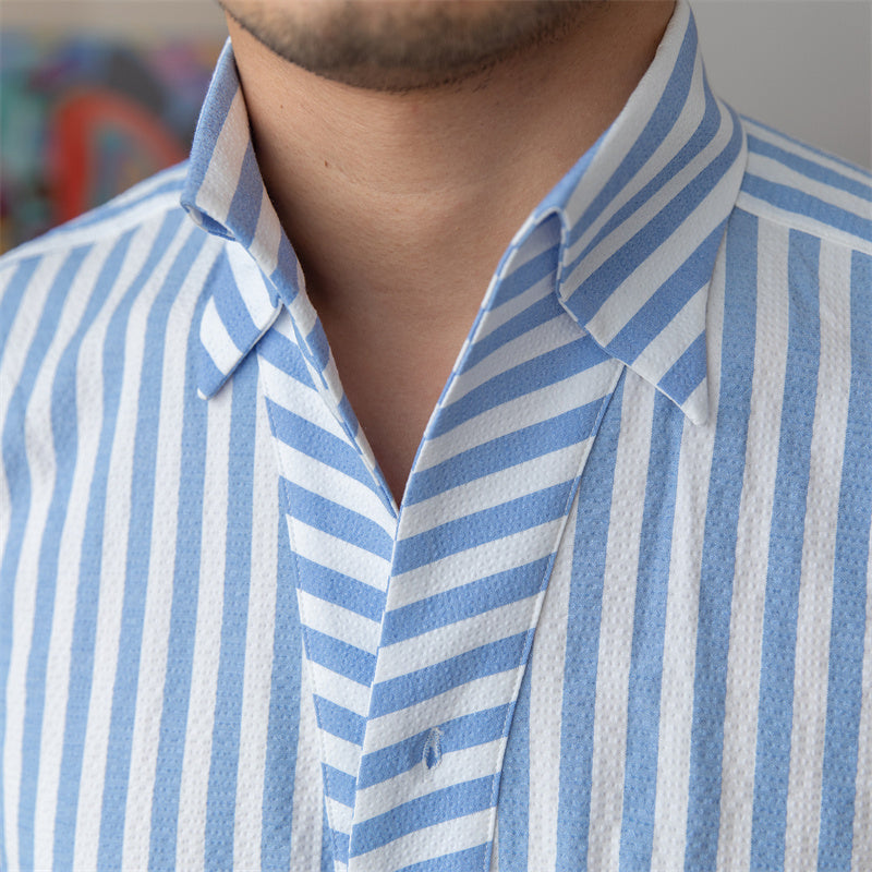 PAULO SEERSUCKER STRIPED SHIRT