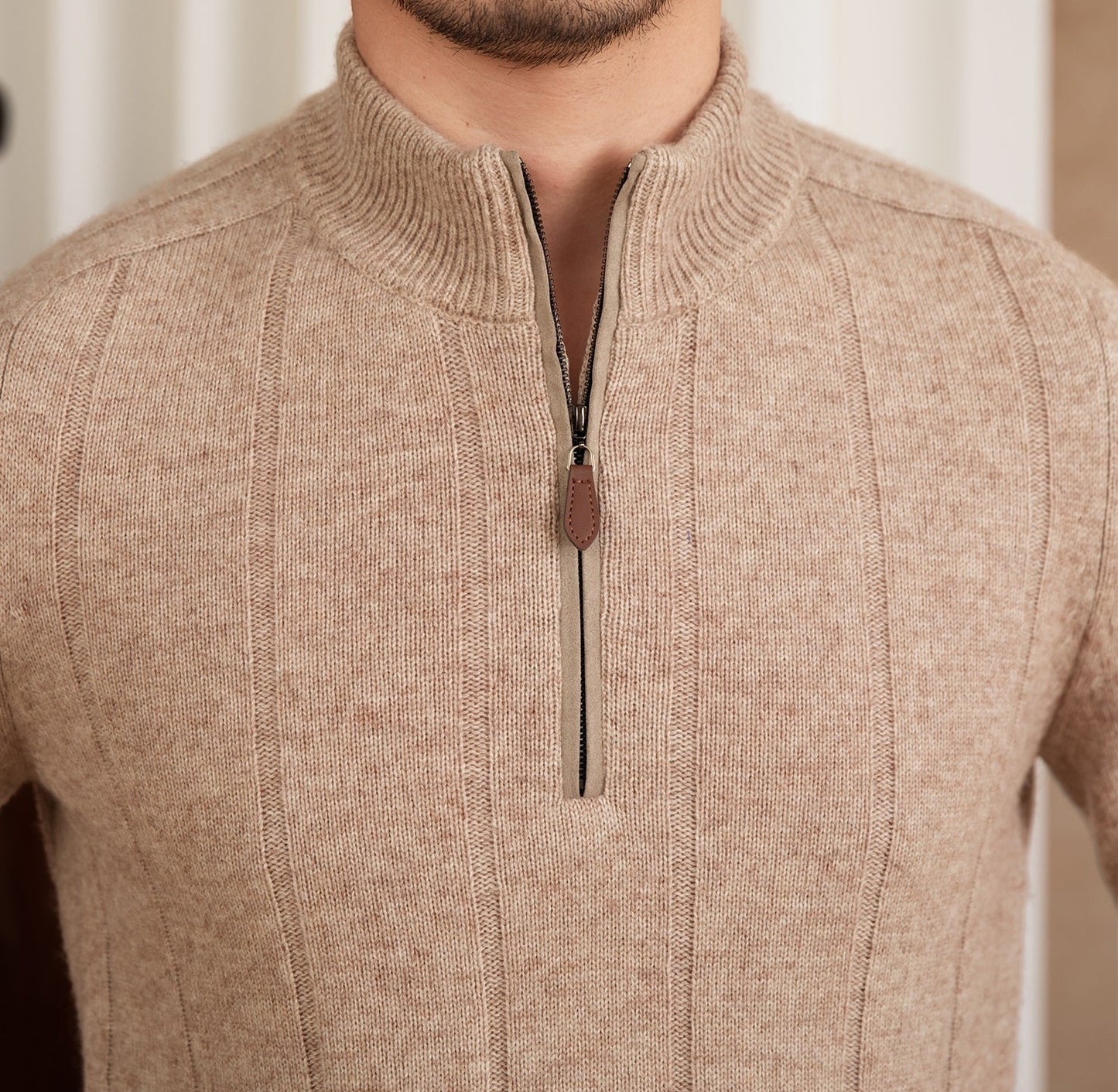 SALVATORE HALF-ZIP KNIT