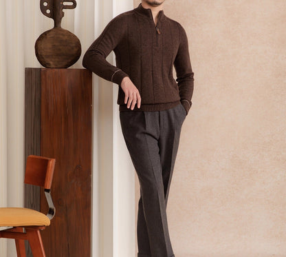 SALVATORE HALF-ZIP KNIT