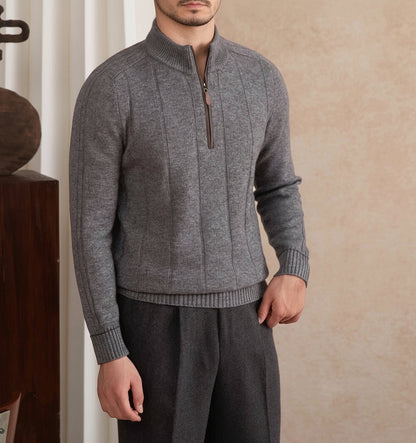 SALVATORE HALF-ZIP KNIT
