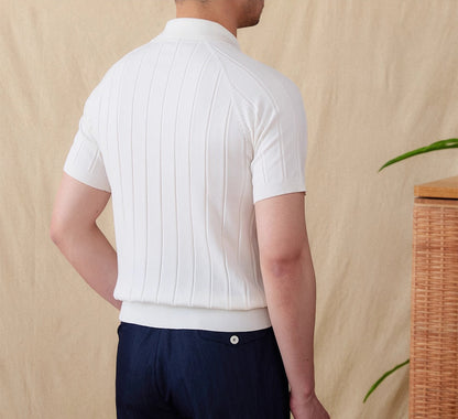 MASSIMO RIBBED KNIT POLO